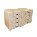 Comoda Dynasty Sonoma cu 8 sertare si blat MDF
